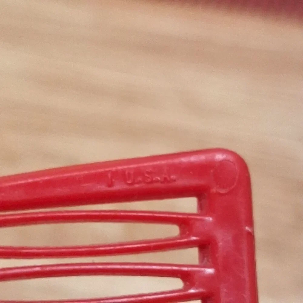 Vintage Goody USA Comb & Red Hair Combs Pink Wide Tight Teeth Unbreakable 7.5”